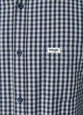 Męska Koszula W Kratę Wrangler LS 1 PKT Shirt Black Iris 112350495 W5A9016826